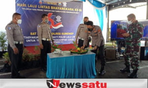 Polres Sumenep Lakukan Pemotongan Tumpeng, Peringati Hari Lalu Lintas Ke-66