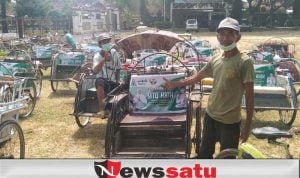 Becak Tradisional Bercorak MTQ Jatim, Siap Layani Pelesiran Kota Pamekasan