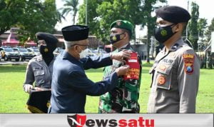 Gelar Apel Pengamanan Pilkades Serentak, Ini Pesan Bupati Salwa