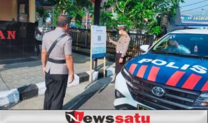 Masuk Mapolres Sampang Wajib Scan Barcode PeduliLindungi di Pintu Masuk Penjagaan