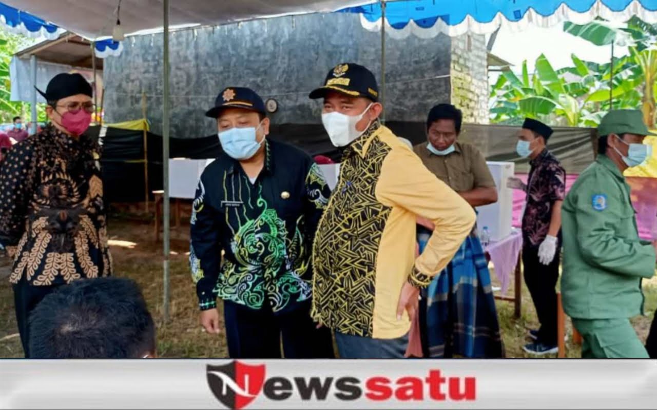 Bupati Fauzi Tinjau Pelaksanaan Pilkades Serentak 2021