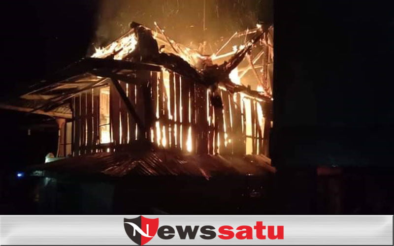 Diduga Akibat Konsleting Listrik, Rumah Warga Serigeni Lama Hangus Ditilap Sijago Merah
