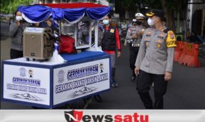 Polres Kota Probolinggo Gelar Kegiatan Gerobak Vaksin Di Pasar Baru