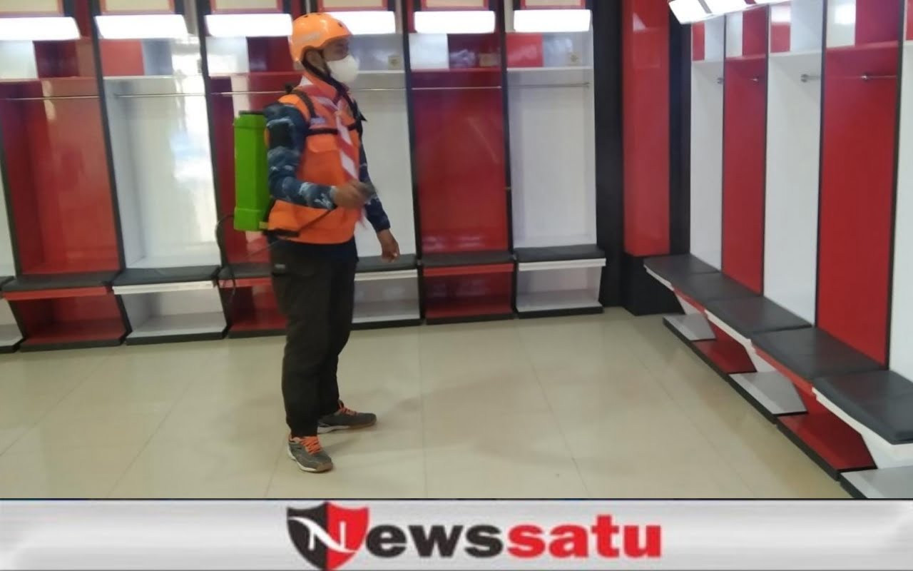 Regulasi Prokes, Ruang Ganti dan Wasit Didesinfeksi di SGMRP Pamekasan