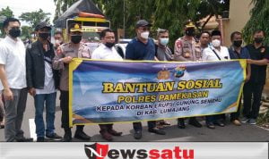 APHT dan Polres Pamekasan Salurkan Bantuan Untuk Korban Erupsi Semeru
