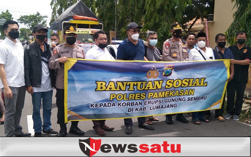 APHT dan Polres Pamekasan Salurkan Bantuan Untuk Korban Erupsi Semeru
