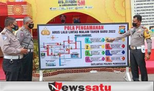 Antisipasi Kerumunan Tahun Baru, Polres Pamekasan Tutup Jantung Kota