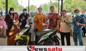 Gerai Vaksinasi OKI Sehat di Serbu, Undian Berhadiah Sepeda Motor