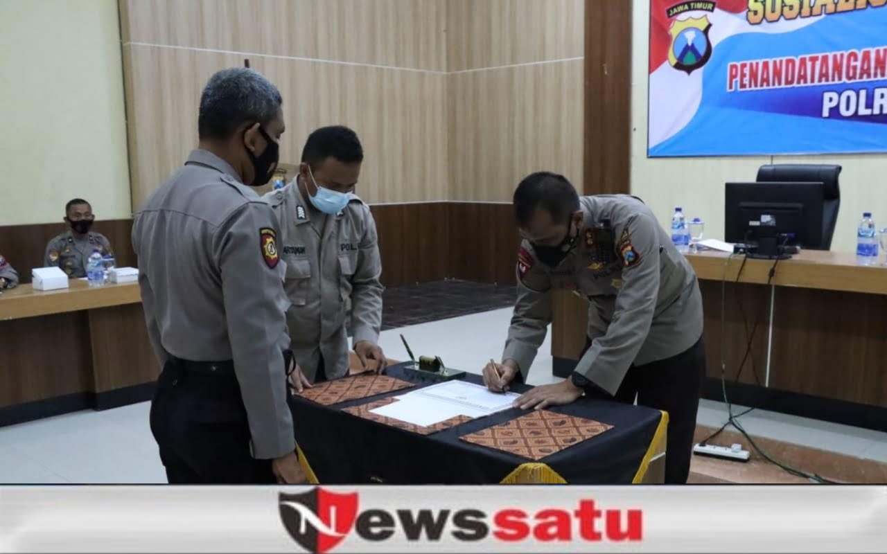 Kapolres Pamekasan Pimpin Penandatanganan Pakta Integritas TA 2022