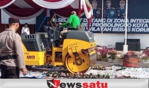 Pemusnahan Ribuan Miras Ilegal di Polres Kota Probolinggo