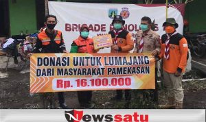 Tim Brantas dan BP13 Pamekasan Salurkan Bantuan Uang Tunai ke Korban Erupsi Semeru