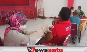 160 Jiwa Ikuti Vaksinasi Booster di Kantor DPC PDI Perjuangan