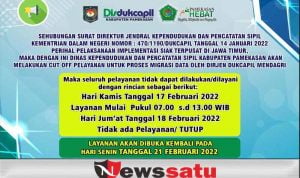 Persiapkan Layanan Prima, Hari Jum’at Dispendukcapil Pamekasan Cut Off System