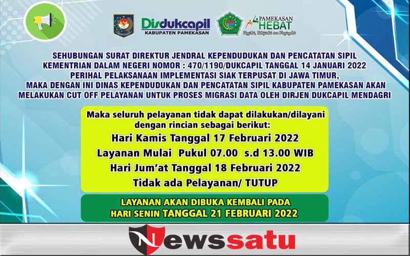 Persiapkan Layanan Prima, Hari Jum'at Dispendukcapil Pamekasan Cut Off System