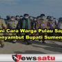 Begini Cara Warga Pulau Sapudi Menyambut Bupati Sumenep