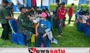 Kebut Habiskan Vaksin Covovax, Kodim 0402 OKI Sambangi Daerah Pesisir