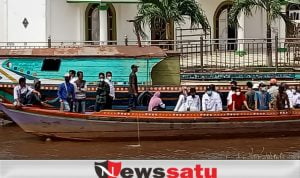 Kepala DLH OKI Tinjau Sungai Desa Lingkis Tercemar