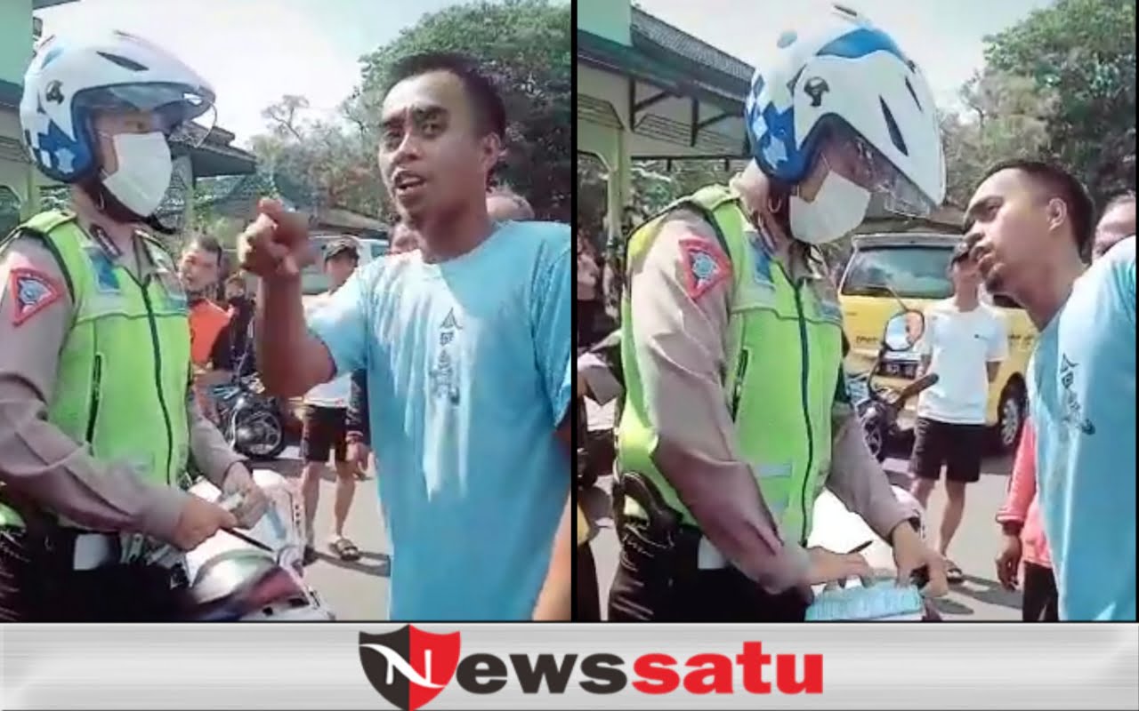 Viral, Sopir Pick Up Ajak Duel Polisi Satlantas Bondowoso