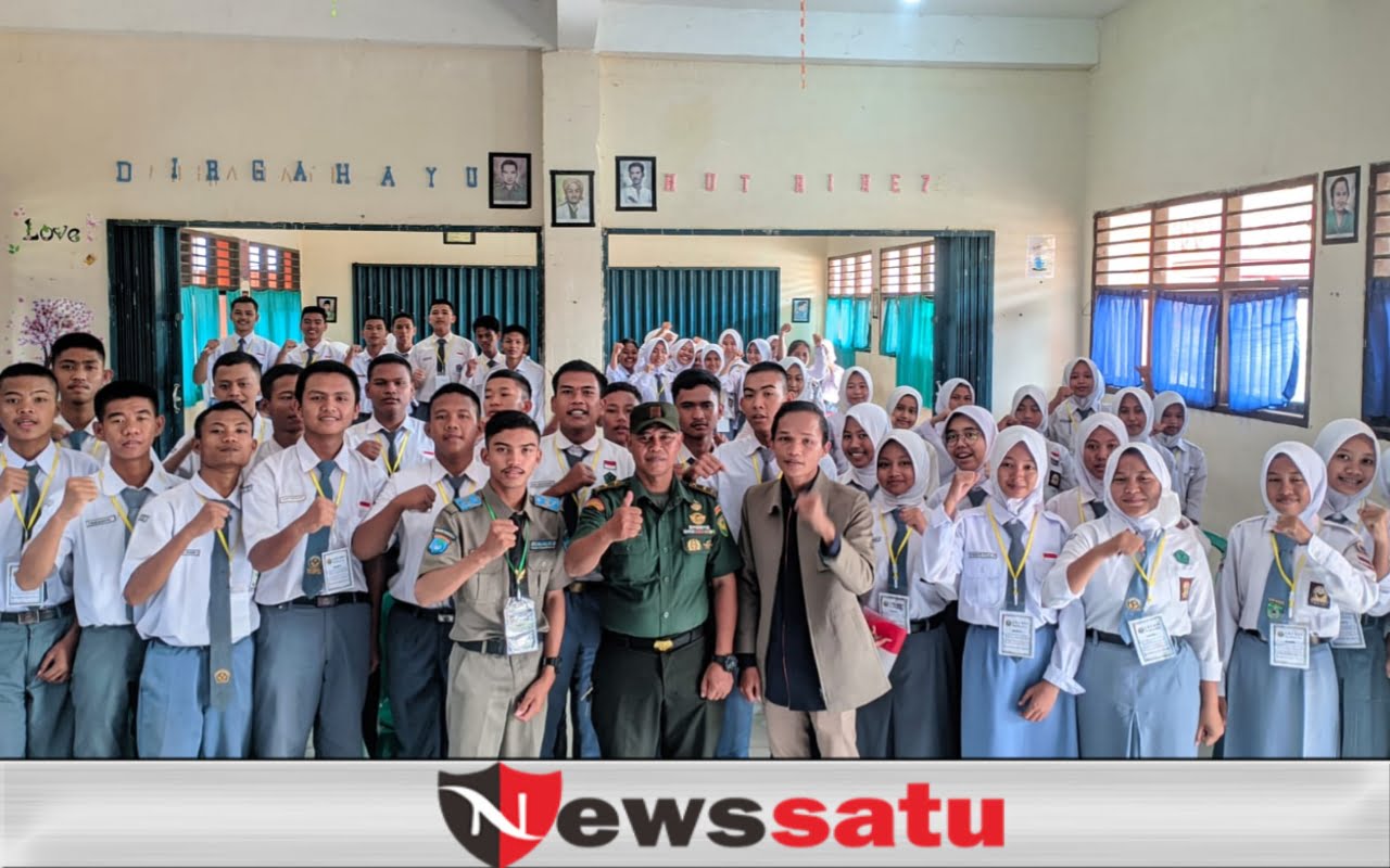 Kodim OKI Beri Materi Wasbang dan Bela Negara Pada Siswa SMKN 01 Kayuagung