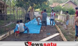 Pemdes Sinar Jaya Mulai Realisasikan Pembangunan Jalan Rabat Beton di Dusun 3