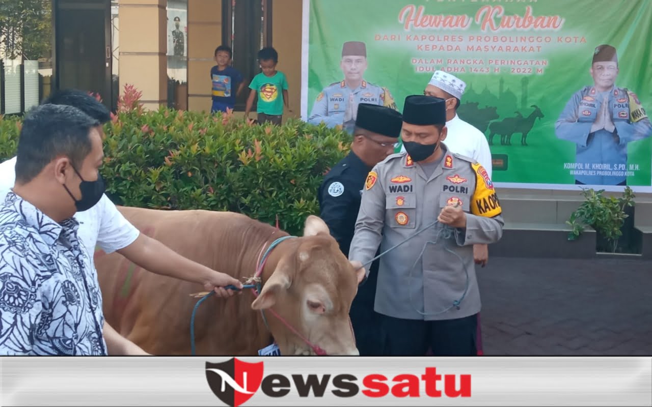 Polres Probolinggo Kota Serahkan Puluhan Hewan Kurban ke Pihak RPH