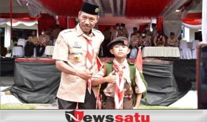 Jadi Komandan Upacara HUT Pramuka Ke-61, Putra Jurnalis di OKI Sedot Perhatian 