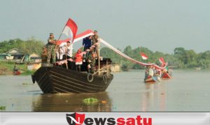 Kecamatan Bayung Lencir Bentangkan Bendera Merah Putih Sepanjang 177 Meter 