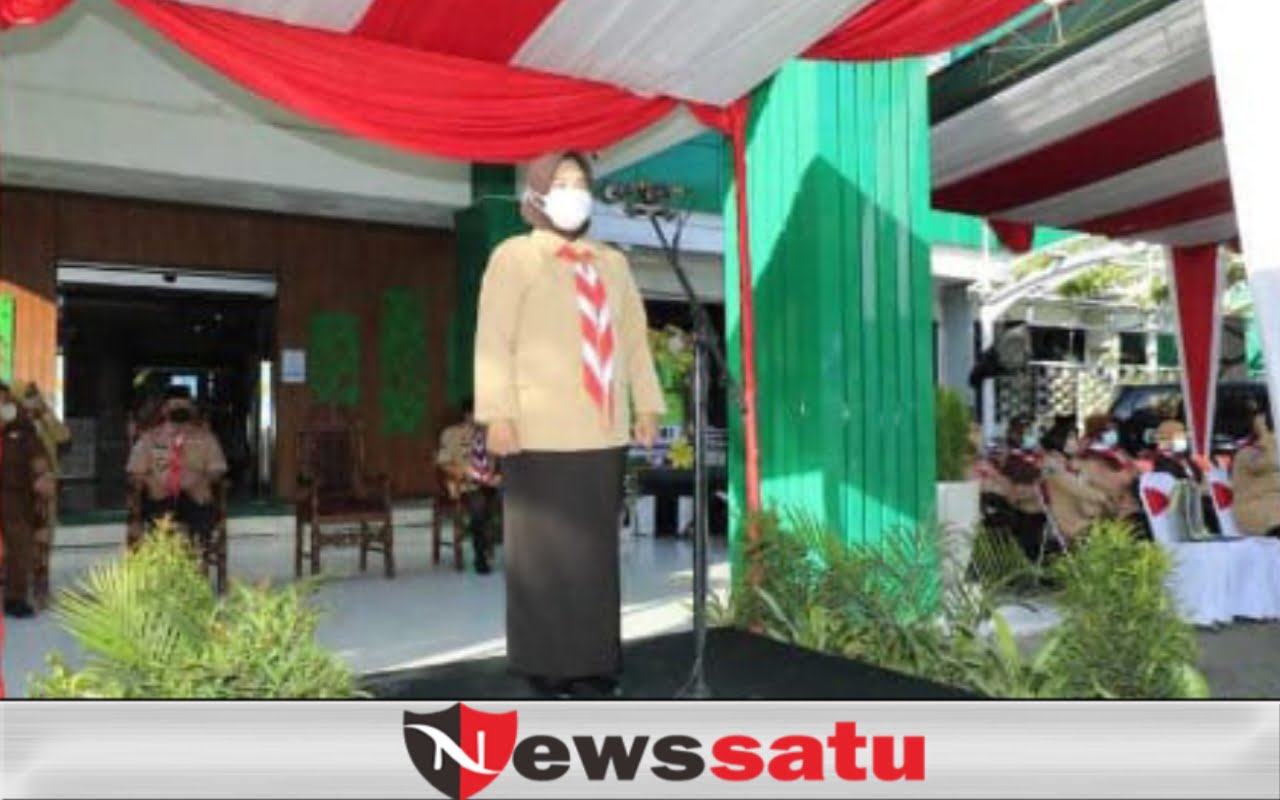 Sekda Cantik Pimpinan Langsung Apel Hari Pramuka