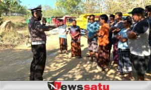 Tim Kamsel Satlantas Blusukan Awasi Truk Material dan Galian di Palengaan