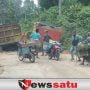Truk Patah As Roda Jalan Suker-Jirak Macet Panjang 