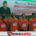 Kaum Milenial Probolinggo Deklarasi Dukung Prabowo Capres 2024