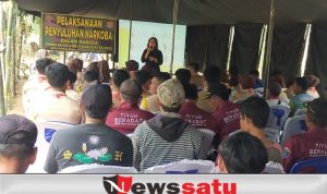 Satgas TMMD Bersama BNNK OKI Berikan Penyuluhan Tentang Bahaya Narkoba