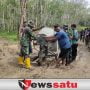 Warga dan TNI Bersinergi Kebut Pengerjaan Box Culvert