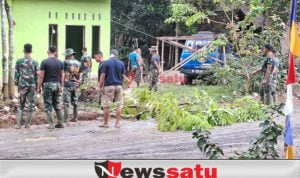 Wujudkan Pengabdian TNI, Satgas TMMD Bersama Masyarakat Bangun Desa