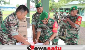 Dandim 0402 OKI Serahkan HB-VIT 500 Dari Kasad TNI AD Kepada Babinsa