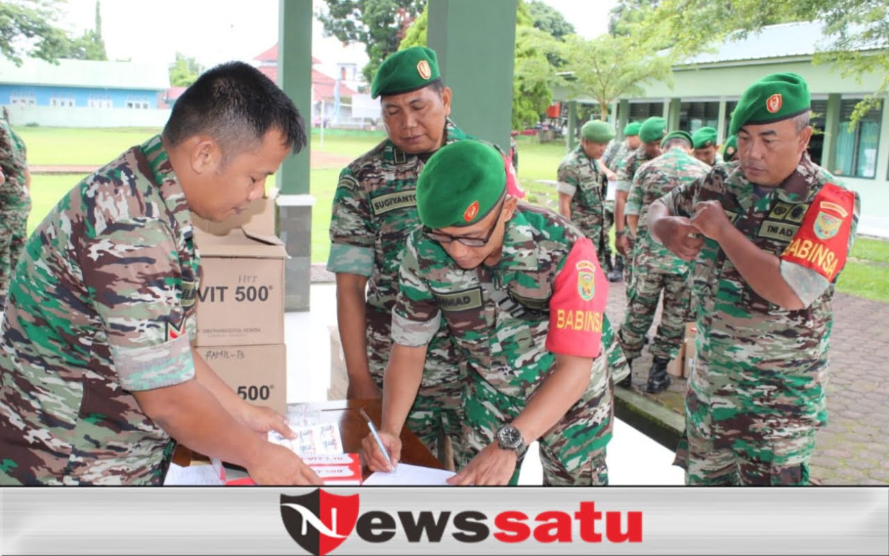 Dandim 0402 OKI Serahkan HB-VIT 500 Dari Kasad TNI AD Kepada Babinsa