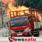 Mobil Truck Bermuatan LPG Terbakar Di Sumenep