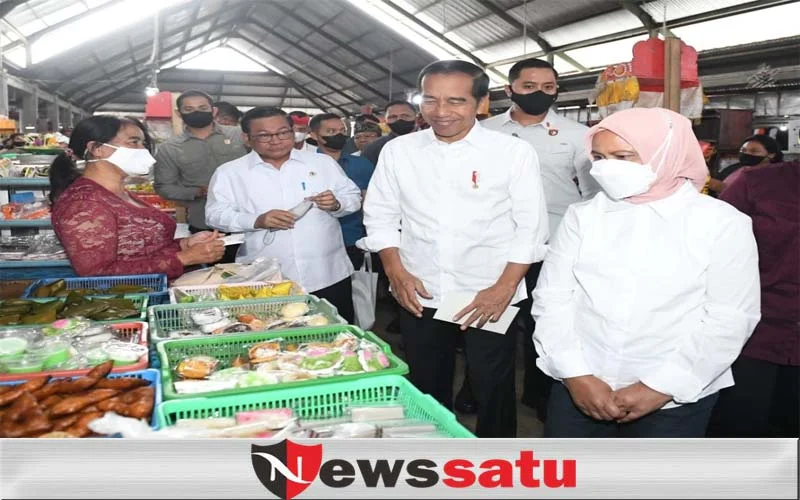 Presiden Jokowi Mengecek Harga Sembako Di Pasar Baturiti
