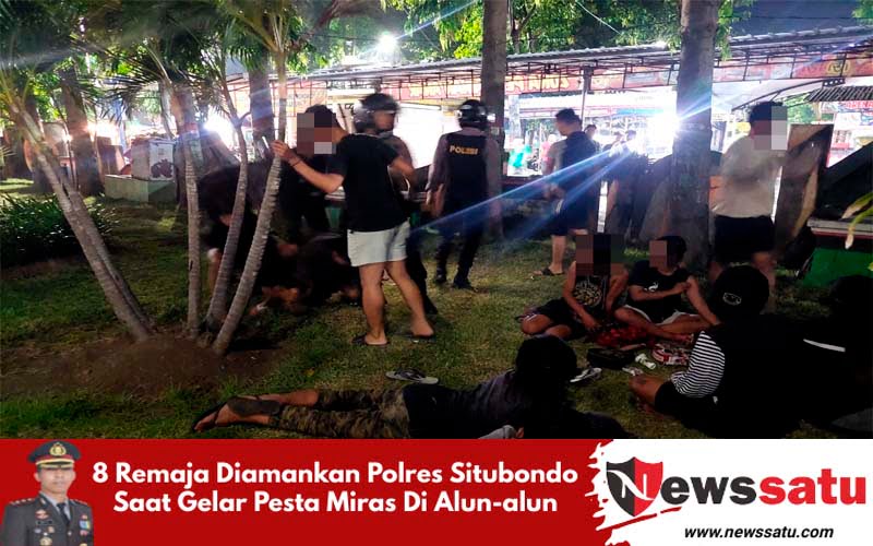 8 Remaja Diamankan Polres Situbondo Saat Gelar Pesta Miras Di Alun-alun