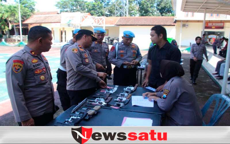 Antisipasi Pelanggaran, Polres Bondowoso Cek Senpi Organik