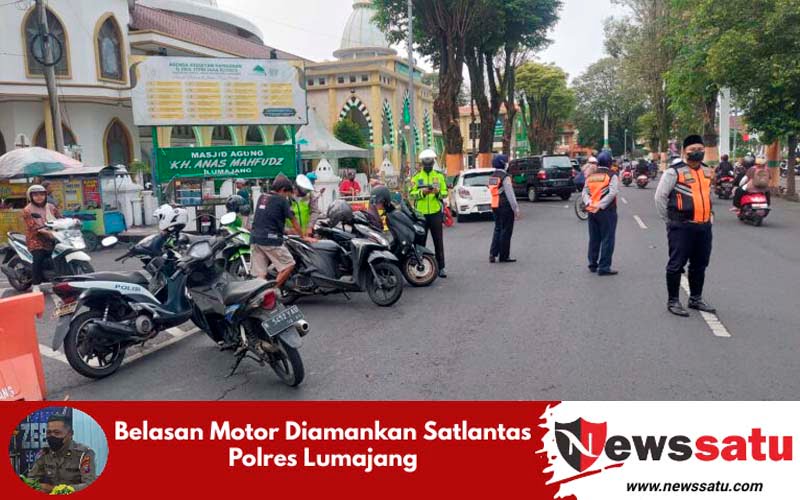 Belasan Motor Diamankan Satlantas Polres Lumajang