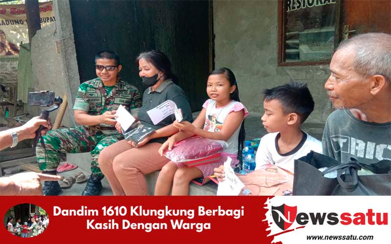 Dandim 1610 Klungkung Berbagi Kasih Dengan Warga