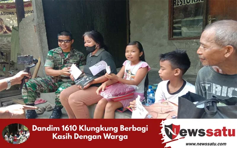 Dandim 1610 Klungkung Berbagi Kasih Dengan Warga