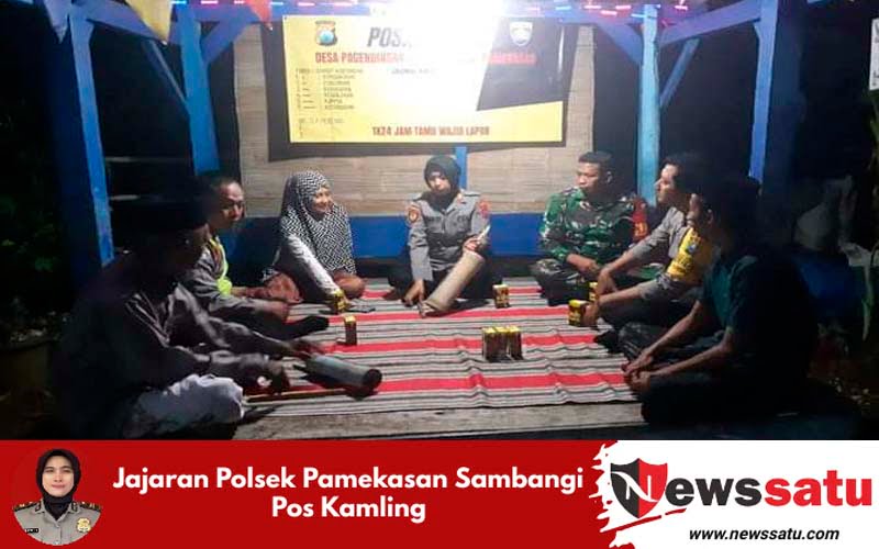 Jajaran Polsek Pamekasan Sambangi Pos Kamling