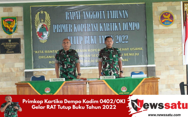Primkop Kartika Dempo Kodim 0402/OKI Gelar RAT Tutup Buku Tahun 2022
