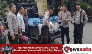 Operasi Pekat Semeru 2023, Polres Bondowoso Amankan Ratusan Botol Miras