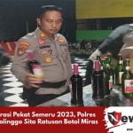 Operasi Pekat Semeru 2023, Polres Probolinggo Sita Ratusan Botol Miras