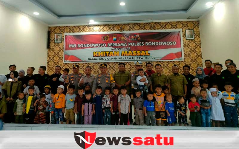 PWI Bondowoso  Bersama Polres Gelar Sunatan Massal