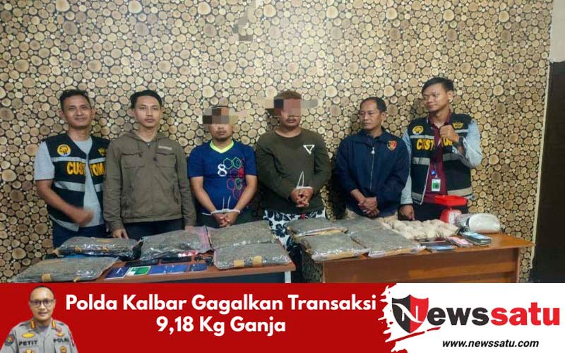 Polda Kalbar Gagalkan Transaksi 9,18 Kg Ganja