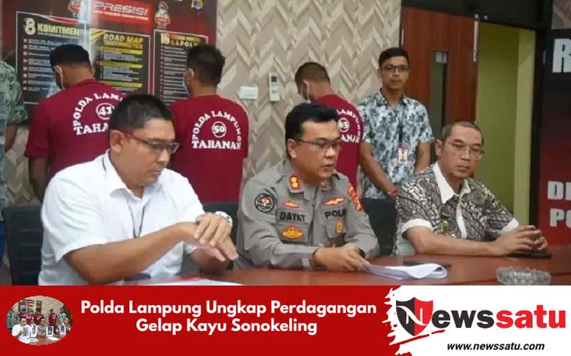 Polda Lampung Ungkap Perdagangan Gelap Kayu Sonokeling